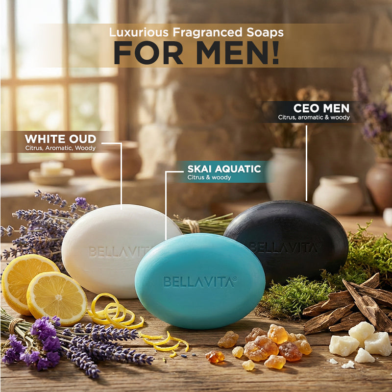 Perfumed Bathing Bar (Soap) For Men - 3 x 100g